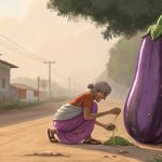 From Trash to Treasure Poor Woman’s Giant Eggplant Sculpture Stuns Village! 🍆✨ #StreetArt #EphemeralArt #RecycledMasterpiece